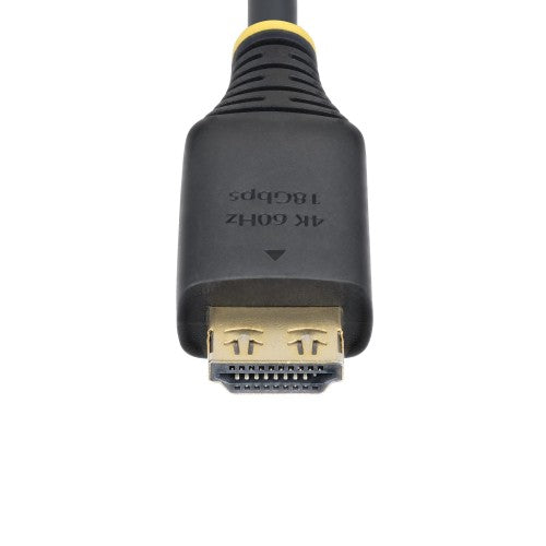 StarTech.com 30cm (1ft) High Speed HDMI Cable with Gripping Connectors, 4K 60Hz/1440p 144Hz, HDR10/HDCP 2.2/ARC, 18Gbps, UHD HDMI Cord for TV/Monitor/Display, TPE Jacket