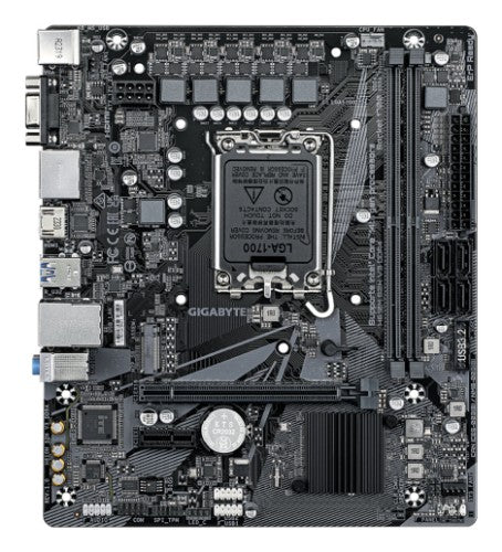 GIGABYTE H610M S2H V3 DDR4 Motherboard - Supports Intel Core 14th CPUs, 4+1+1 Hybrid Digital VRM, up to 3200MHz DDR4, 1xPCIe 3.0 M.2, GbE LAN , USB 3.2 Gen 1