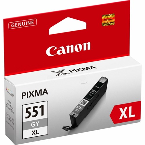 Canon 6447B001/CLI-551GYXL Ink cartridge gray high-capacity, 3.35K pages ISO/IEC 24711 275 Photos 11ml for Canon Pixma IP 8700/MG 6350/MG 7550