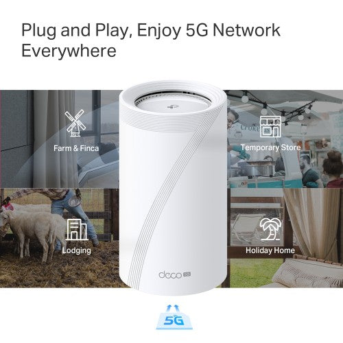 TP-Link Deco BE65-5G 5G BE9300 Tri-Band Whole Home Mesh Wi-Fi 7 System
