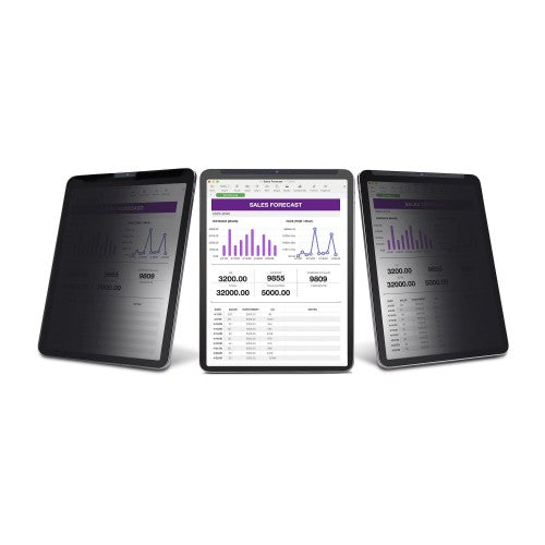 StarTech.com 4-Way Privacy Screen For 12.9-inch iPad Pro, 3rd Gen and Up, For Portrait/Landscape, Touch-Enabled, +/- 30 Deg. View, Blocks up to 51% Blue Light, Matte