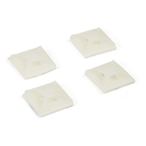 StarTech.com 100 Pack Cable Tie Mounts with Adhesive Tape for 0.13 in. (3.2 mm) Wide Ties - Nylon/Plastic Zip Tie Mounts - Electrical/Network Cable Wrap Mounts / 94V-2 Fire & UL Rated TAA