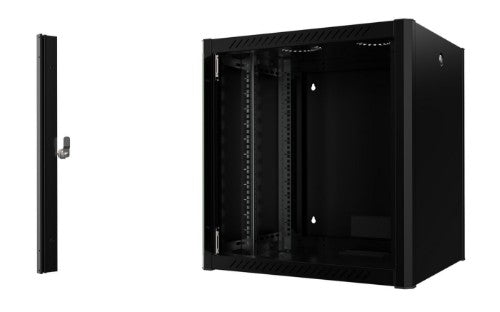 Lanview RWP12U56BL rack cabinet 12U Wall mounted rack Black