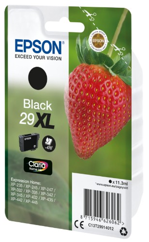 Epson C13T29914012/29XL Ink cartridge black high-capacity, 470 pages ISO/IEC 19752 11,3ml for Epson XP 235/335