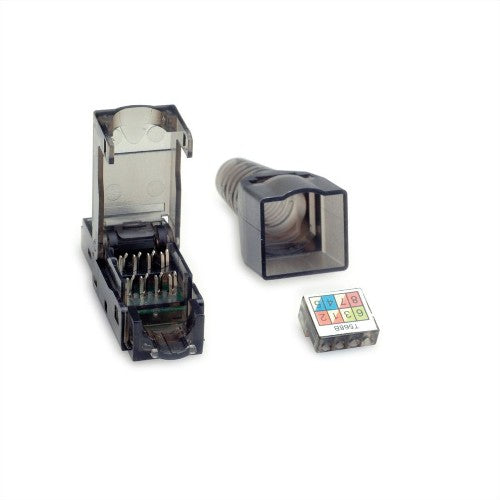Value 26.99.0372 wire connector RJ45 Black, Transparent