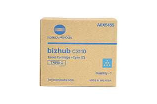 Konica Minolta A0X5455/TNP-51C Toner cyan, 5K pages ISO/IEC 19798 for KM Bizhub C 3110