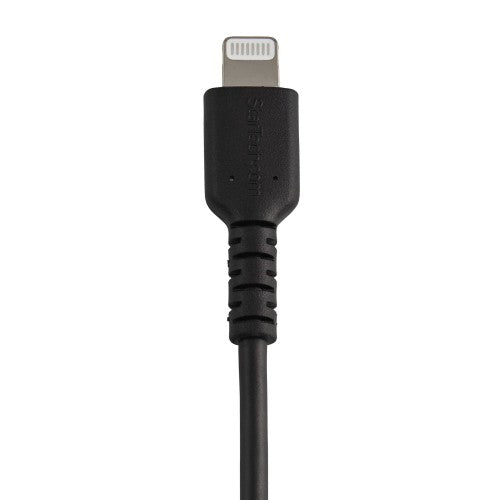 StarTech.com 6 inch (15cm) Durable Black USB-A to Lightning Cable - Heavy Duty Rugged Aramid Fiber USB Type A to Lightning Charger/Sync Power Cord - Apple MFi Certified iPad/iPhone 12