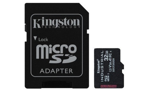 Kingston Technology 32GB microSDHC Industrial C10 A1 pSLC Card + SD Adapter