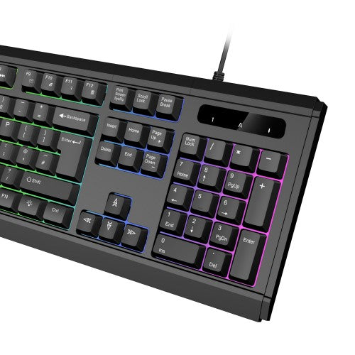 VIDA GAMER BLK 4IN1 USB KB MS HS KIT keyboard Mouse included Gaming QWERTY UK English Black