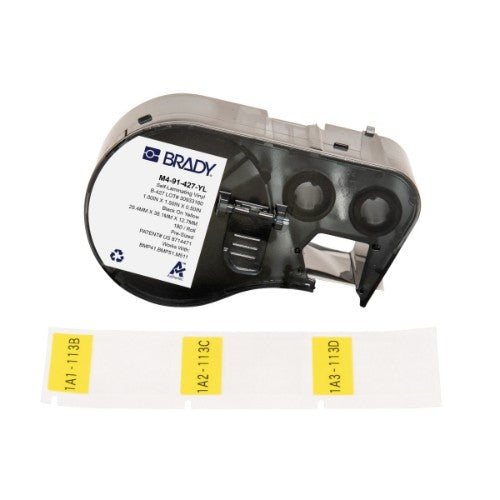Brady M4-91-427-YL printer label Black, Yellow Self-adhesive printer label