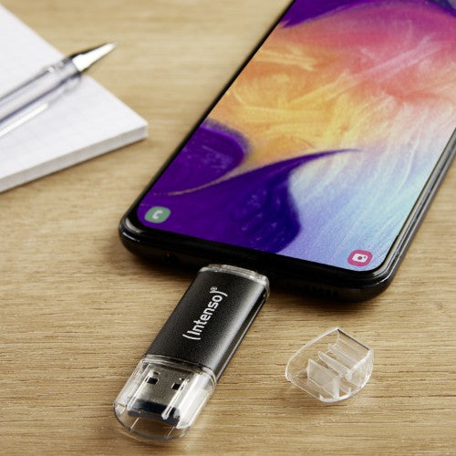 Intenso Twist Line USB flash drive 64 GB USB Type-A / USB Type-C 3.2 Gen 1 (3.1 Gen 1) Anthracite