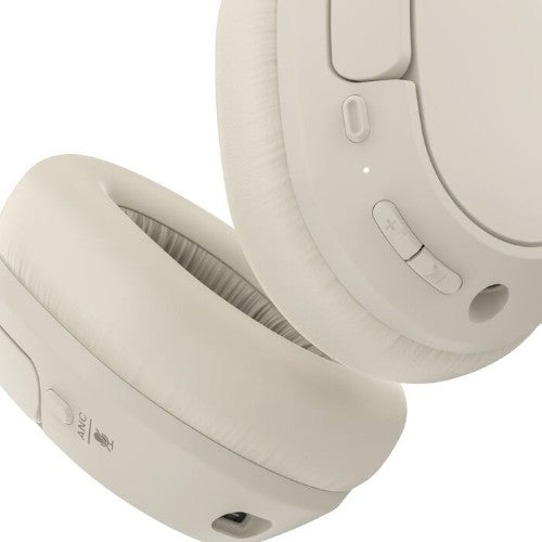 Belkin AUD008HQSA headphones/headset Wireless Head-band Calls/Music USB Type-C Bluetooth Sand