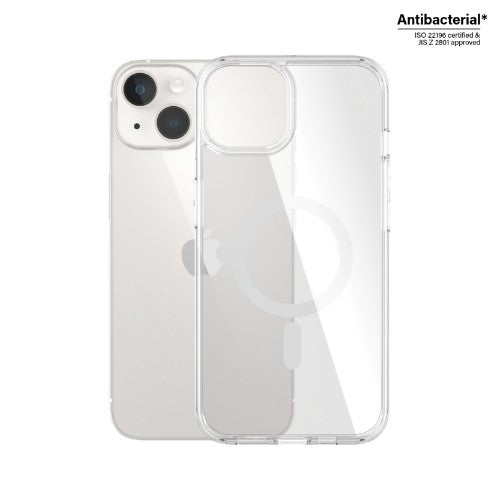 PanzerGlass ® HardCase Transparent w. White MagSafe iPhone 14 | 13