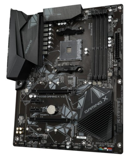 GIGABYTE B550 Gaming X V2 Motherboard - AMD Ryzen 5000 CPUs, 10+3 Phases VRM, up to 4733MHz DDR4, 1xPCIe 4.0 + 1xPCIe 3.0 M.2, 1GbE LAN, USB 3.2 Gen 2