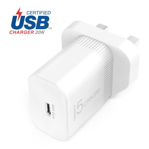 j5create JUP1420-FN 20W PD USB-C® Wall Charger