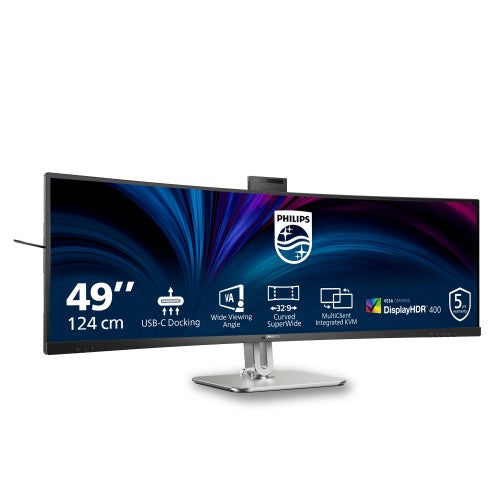 Philips 5000 series 49B2U5900CH/00 computer monitor 124 cm (48.8") 5120 x 1440 pixels Dual QHD LCD Black