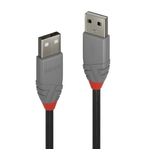 Lindy 0.5m USB 2.0 Type A to A Cable, Anthra Line