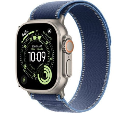 Apple Watch Ultra 3 GPS + Cellular 49mm Natural Titanium Case with Blue/Bright Blue Trail Loop - M/L