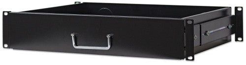 Intellinet 19" Drawer Shelf, 2U, Shelf Depth 350mm, Max 30kg, Black, Three Year Warranty