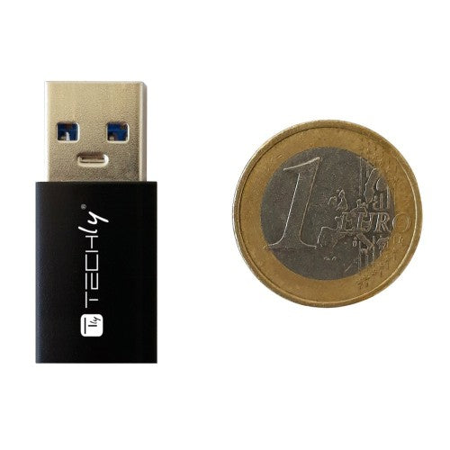 Techly IADAP USB3-AFT cable gender changer USB A USB C Black