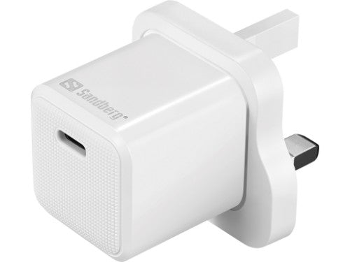 Sandberg USB-C AC 20W Charger UK + Lightning 1M