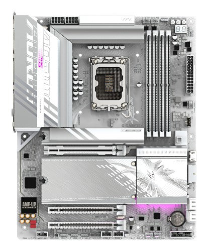 GIGABYTE Z890 AORUS ELITE WIFI7 ICE Motherboard - Supports Intel Core Ultra (Series 2) CPUs, 16+1+2 phases VRM, up to 8800MHz DDR5 (OC), 1xPCIe 5.0 + 3xPCIe 4.0, Wi-Fi 7, 2.5GbE LAN, Thunderbolt 4
