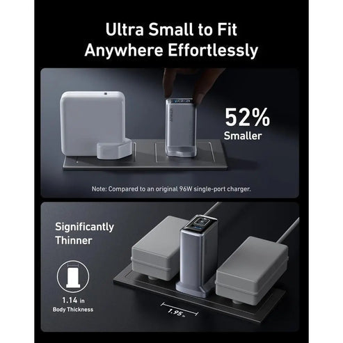 Anker Prime Laptop, Portable gaming console, Smartphone, Smartwatch, Tablet Grey AC Fast charging Indoor