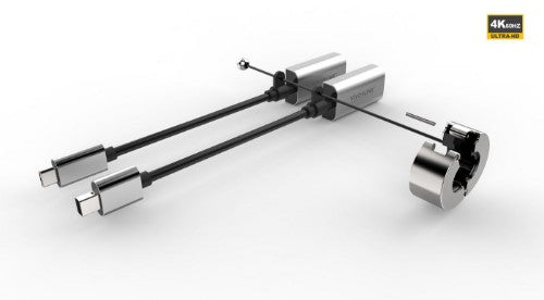 Vivolink PROADRING8S video cable adapter Mini DisplayPort + USB-C HDMI Black, Grey