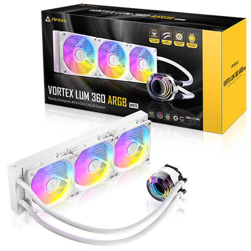 Antec Vortex Lum 360 White ARGB Processor Liquid cooling kit 12 cm