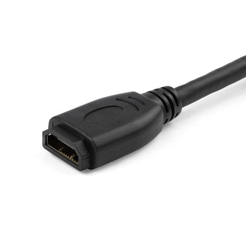 StarTech.com 6" (15cm) HDMI Port Saver Cable - 4K 60Hz High Speed HDMI 2.0 Extension Cable with Ethernet - Short HDMI Extension Cable - HDMI Male to Female Extension Adapter Cord