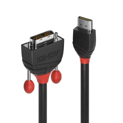Lindy 1m HDMI to DVI Cable, Black Line