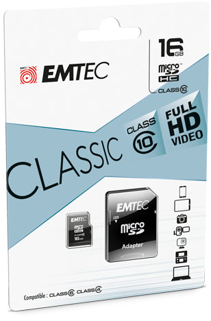 Emtec ECMSDM16GHC10CG memory card 16 GB MicroSD Class 10