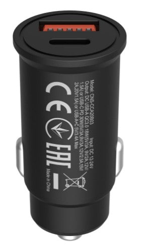 Canyon С-20B03 Digital camera, GPS, MP3, MP4, Mobile phone, PDA, Portable gaming console, Smartphone, Tablet Black Cigar lighter Fast charging Auto