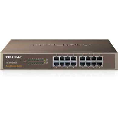 TP-Link TL-SF1016DS network switch Unmanaged Fast Ethernet (10/100) 1U Black