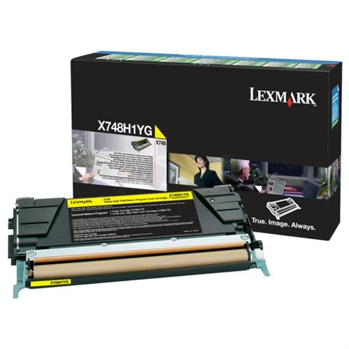 Lexmark X748H1YG Toner cartridge yellow return program, 10K pages ISO/IEC 19798 for Lexmark X 748