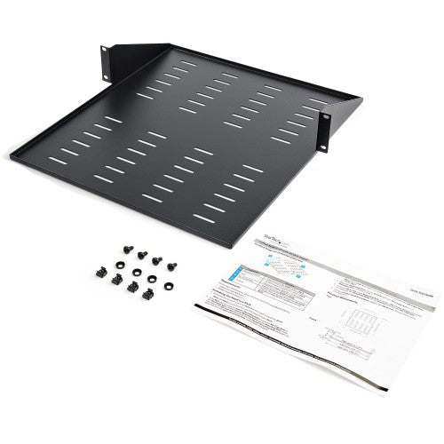 StarTech.com 2U Server Rack Shelf - 2 Post - Center Mount - Vented