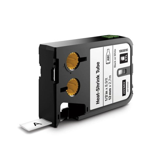 Dymo 1868810 Shrink tubing black on white 12mm x 2,7m for Dymo Rhino XTL-300/500