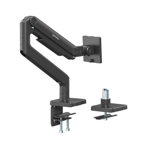 Manhattan Desk Mount for TV & Monitors (Full Motion Spring),For screens 13" to 42",C-Clamp or Grommet Assembly,VESA compatibility:all between 75x75mm to 200x200mm -check the dimensions of the four mounting holes on back of screen to ensure it fits,Max 20k