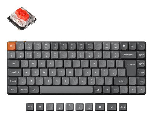 Keychron K3 Max keyboard Universal USB + RF Wireless + Bluetooth QWERTY UK English Grey