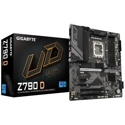 GIGABYTE Z790 D Motherboard - Supports Intel Core 14th Gen CPUs, 12+1+1 Phases Digital VRM, up to 7600MHz DDR5 (OC), 3xPCIe 4.0 M.2, 2.5GbE LAN, USB 3.2 Gen 2