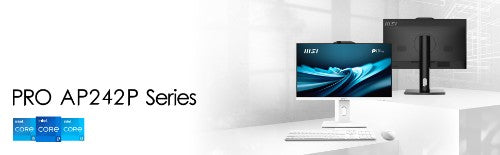 MSI Pro AP242P 14M Intel Core i5 14400 All in One PC, (8GB RAM, 512GB SSD, Windows 11PRO), 23.8 Inch IPS Screen/UHD Graphics/Type-C/USB/LAN/HDMI/DP/WiFi 6E/BT 5.3/VESA