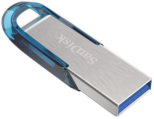 SanDisk Ultra Flair USB flash drive 128 GB USB Type-A 3.2 Gen 1 (3.1 Gen 1) Blue, Silver