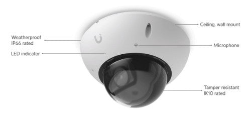 Ubiquiti G6 Pro Dome IP security camera Indoor & outdoor 3840 x 2160 pixels Ceiling/wall
