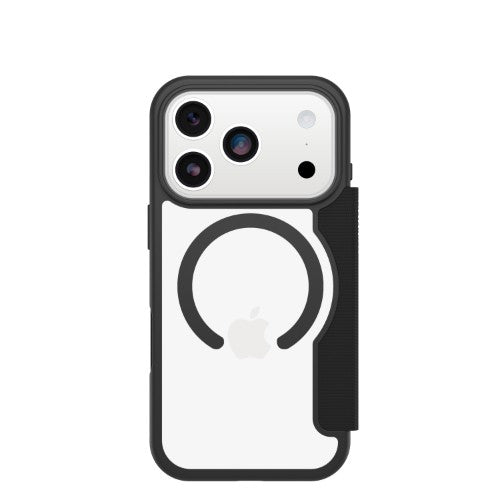 OtterBox React Folio MagSafe Series for Apple iPhone 17 Pro, Black Crystal, transparent/black