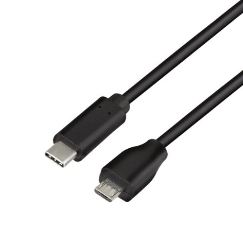 LogiLink CU0197 USB cable USB 2.0 1 m USB C Micro-USB B Black