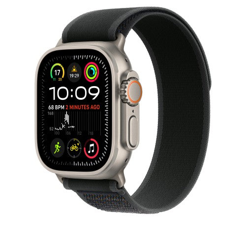 Apple 49mm Black Trail Loop - S/M - Natural Titanium Finish