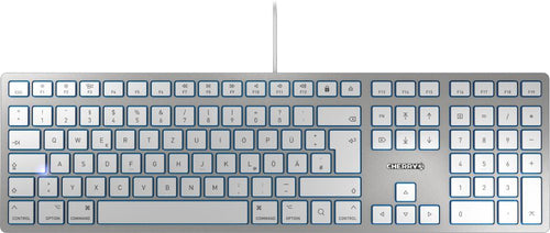 CHERRY KC 6000 SLIM FOR MAC keyboard Office USB QWERTY US English Silver