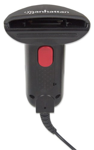 Manhattan Contact CCD Handheld Barcode Scanner, USB, 60mm Scan Width, Cable 152cm, Max Ambient Light 5,000 lux (sunlight), Black, Three Year Warranty