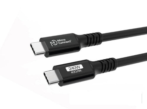 Microconnect USB4CC015-240W USB cable USB4 Gen 3x2 0.15 m USB C Black