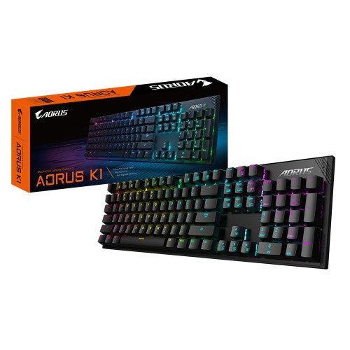 GIGABYTE AORUS K1 keyboard Gaming USB QWERTY English Black